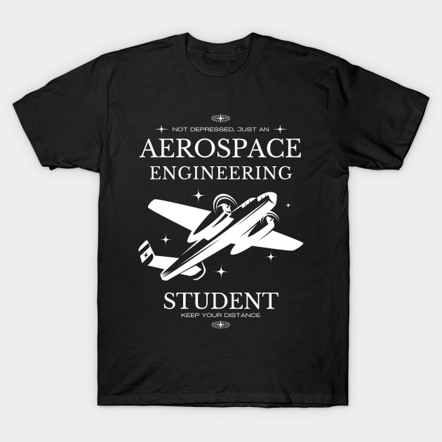 Aerospace Engineering - Black Version - Engineers T-Shirt by Millusti